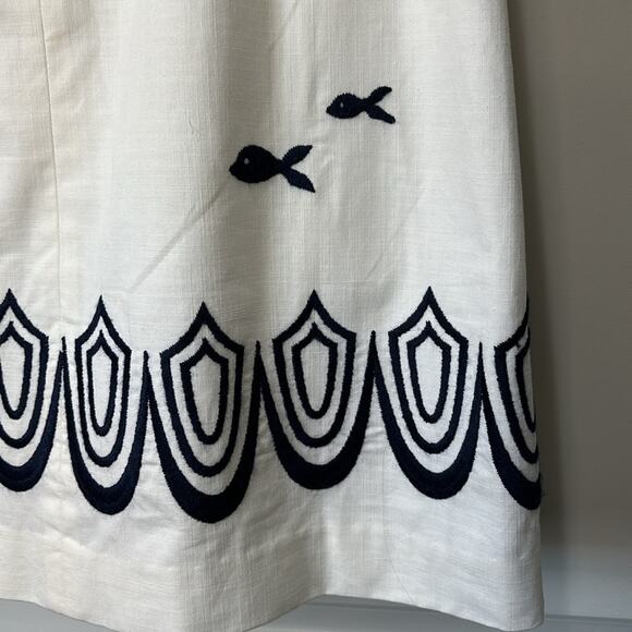 Lily Pulitzer Fly Me To The Sea Bowen Strapless Embroidered Dress Size 4 - Picture 5 of 11